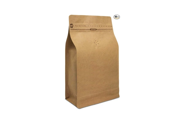 Brown Kraft Paper Flat Bottom Pouch