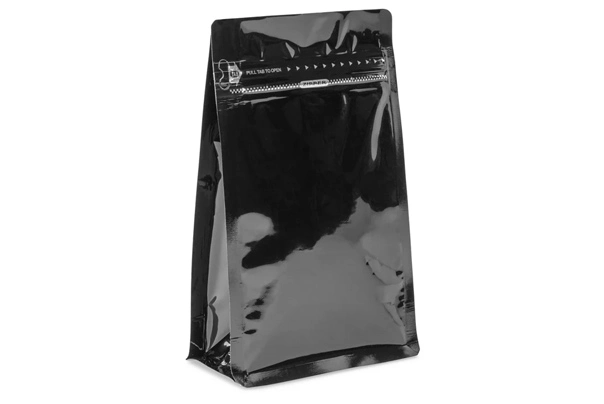 GLOSSY FINISH FLAT BOTTOM POUCH WHOLESALE