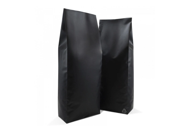 MATTE BLACK RECYCLABLE SIDE GUSSET POUCH WHOLESALE