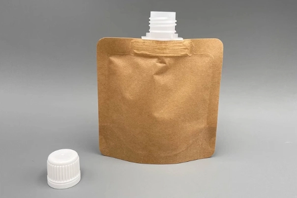 KRAFT PAPER SPOUTED STAND UP POUCH